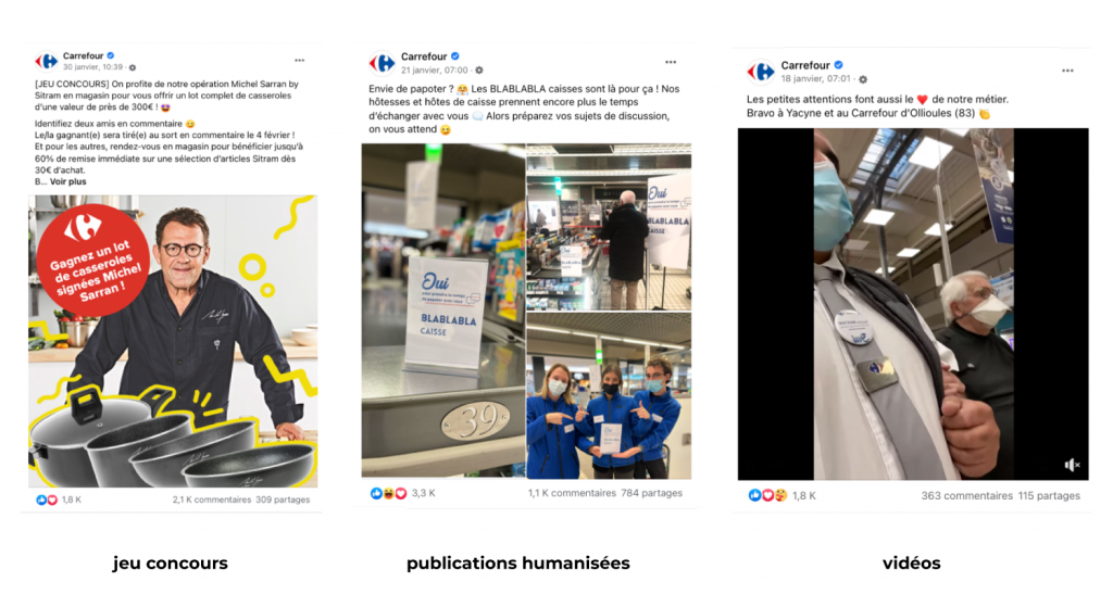 exemple de bonnes publications pour créer de l'engagement sur Facebook en national