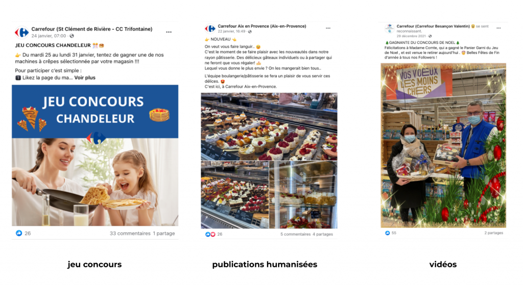 exemple de bonnes publications pour créer de l'engagement sur Facebook en local